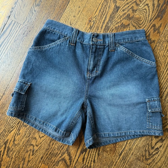 SO y2k Blue Cargo Shorts 100% Cotton Relaxed Fit Size Women’s 3 - Picture 9 of 9